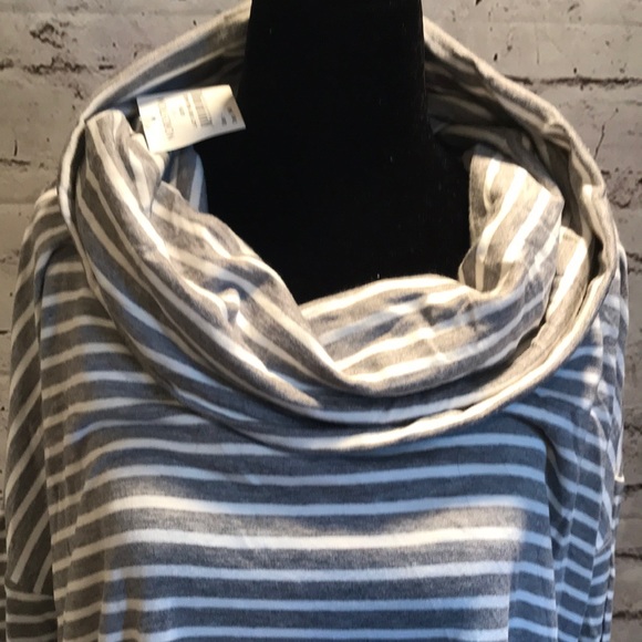 Lou and Grey striped lounge cowl neck top - Picture 2 of 7